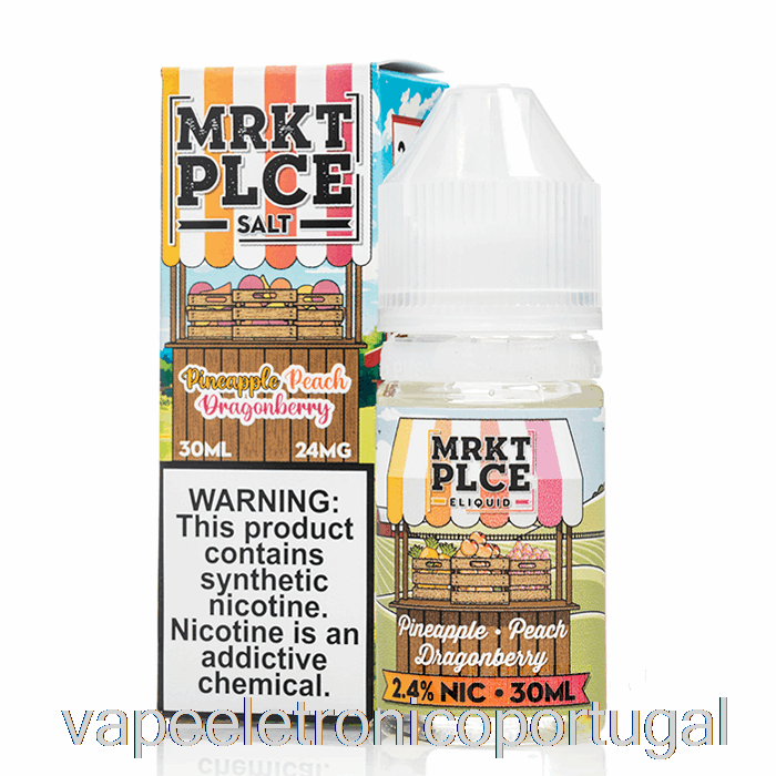 Vape Eletrônico Abacaxi Pêssego Dragonberry - Sais Mrkt - 30ml 24mg